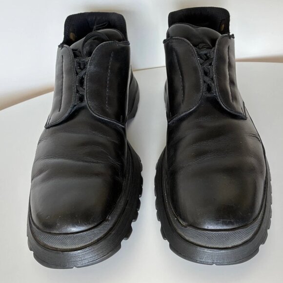 PRADA winter boots, black leather, US sz 11.5 main image 6